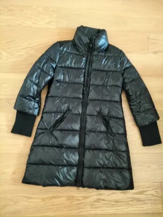 Giaccone imbottito nero lucido