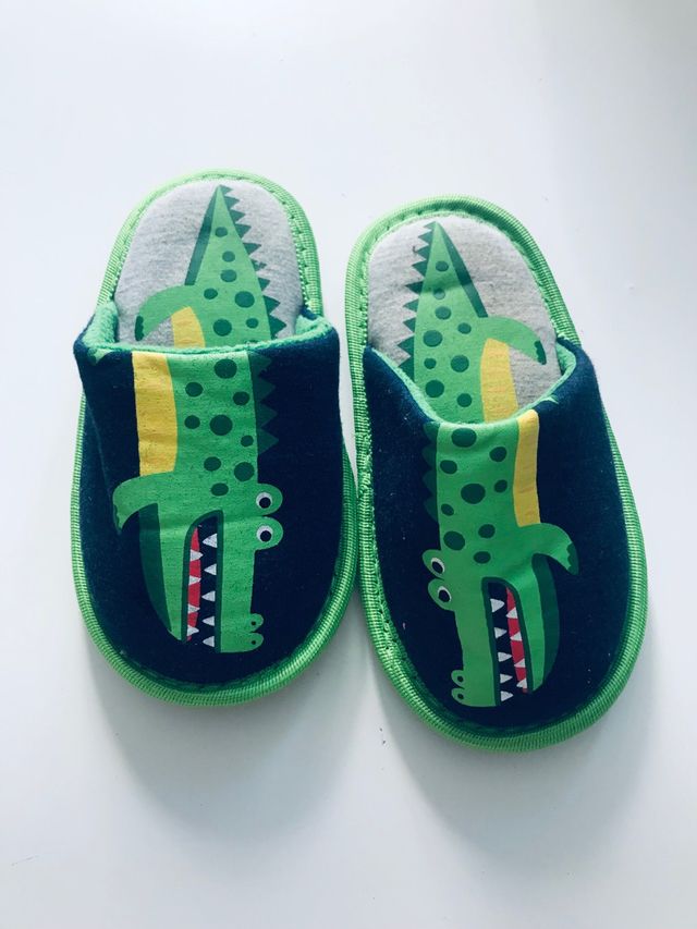 Pantofole per bambino coccodrillo inverno