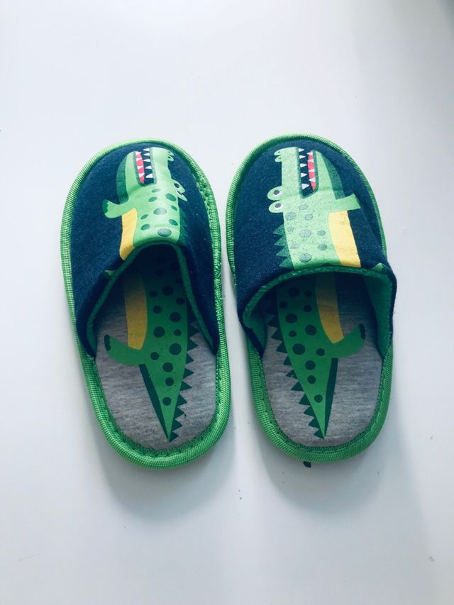 Pantofole per bambino coccodrillo inverno