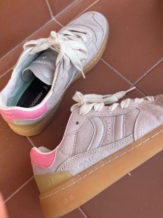 Zapatillas Coolway Beige y Rosa