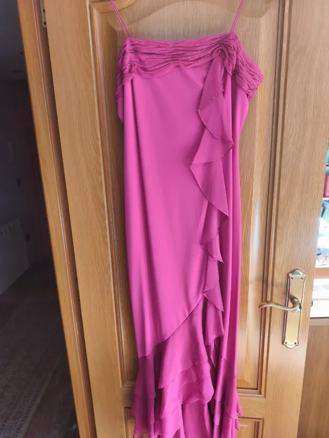 Vestido fiesta rosa talla 42
