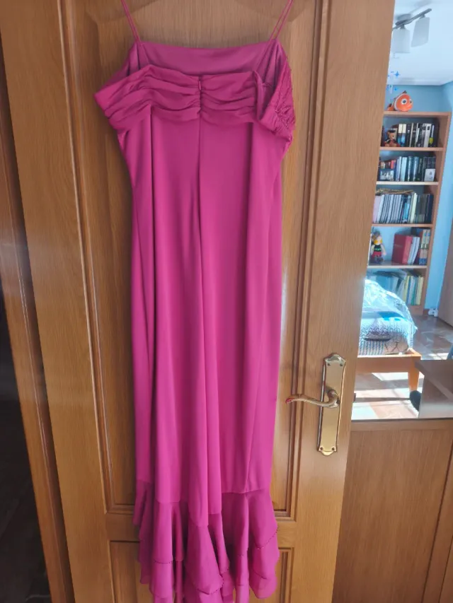 Vestido fiesta rosa talla 42