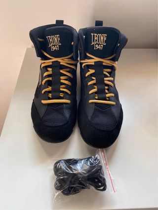 Zapatillas Boxeo Leone 1947 Negras Doradas