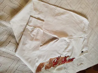 Pantaloni bianchi con stampa rossa Philipp Plein