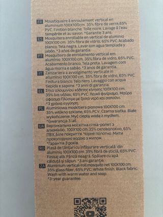 Mosquitera enrollable Artemis 100x100 cm