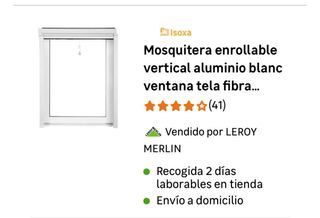 Mosquitera enrollable Artemis 100x100 cm