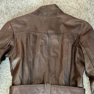 Abrigo de cuero marrón Redskins mujer