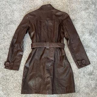 Abrigo de cuero marrón Redskins mujer