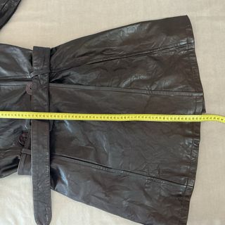 Abrigo de cuero marrón Redskins mujer