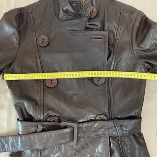 Abrigo de cuero marrón Redskins mujer