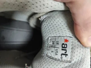 Botas plataforma ART beige/gris