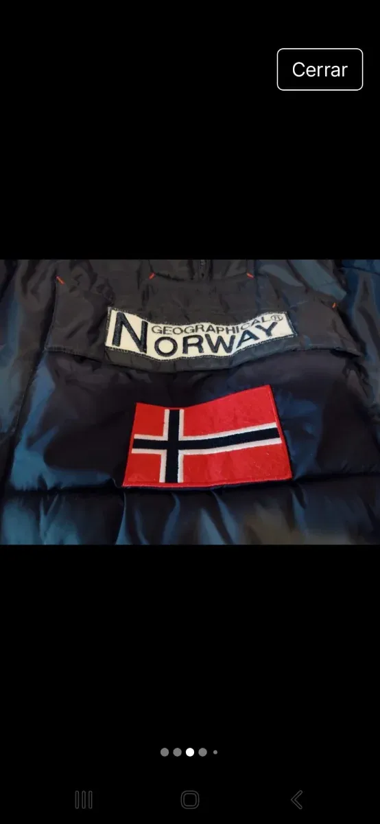 Chaquetón Geographical Norway Negro Niño