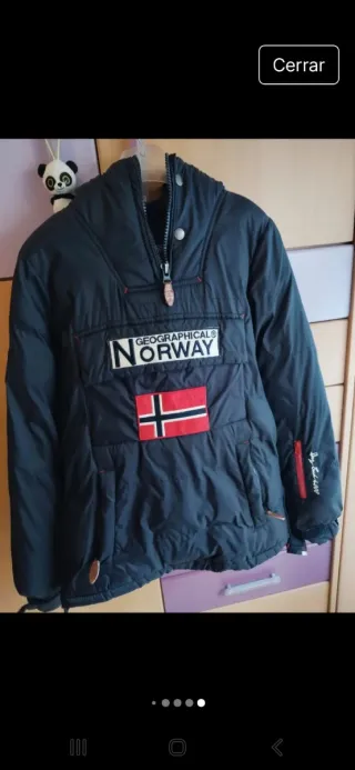 Chaquetón Geographical Norway Negro Niño