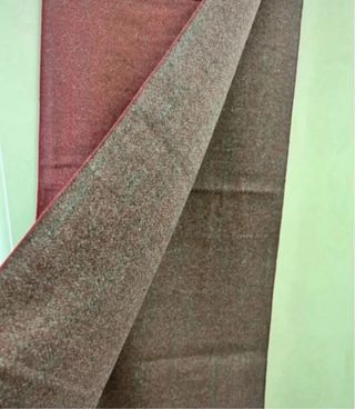 Sciarpa misto cashmere marrone e rossa