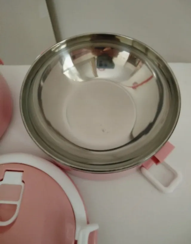 Porta pranzo termico 2 livelli rosa