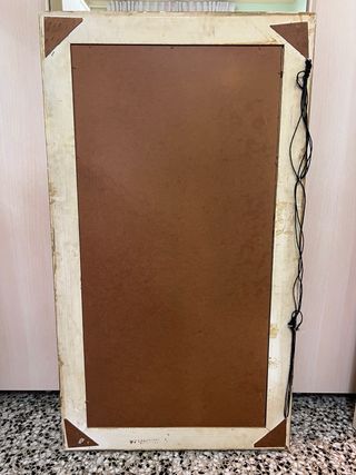 Espejo antiguo dorado madera y cristal