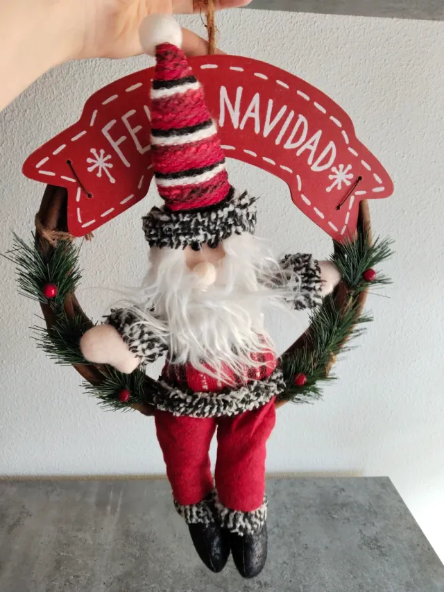 Adorno Navidad Gnomo Feliz Navidad