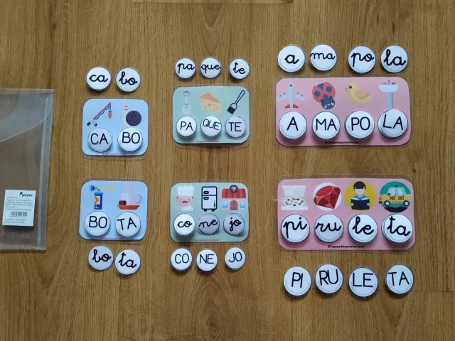 Juego conciencia fonológica sílabas y palabras