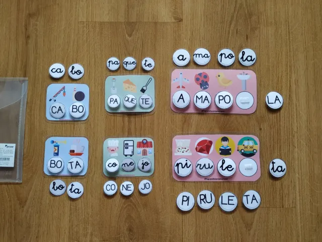 Juego conciencia fonológica sílabas y palabras