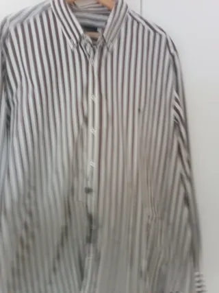Camisa PG Rayas Marrón y Blanca TALLA  6