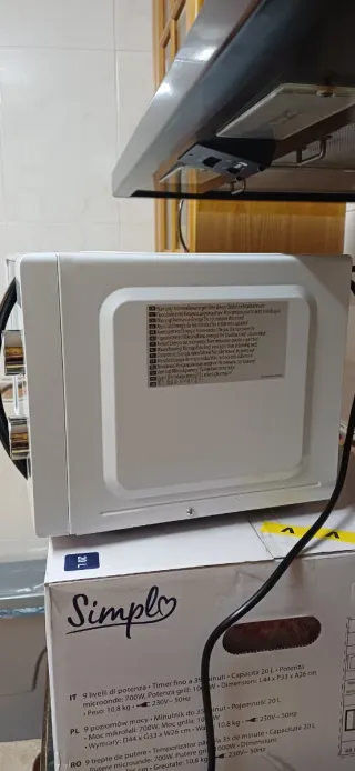 Microondas blanco OK.