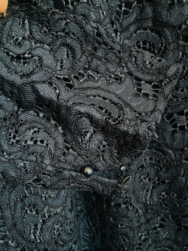 Vestido azul de encaje