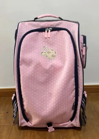 Maleta infantil rosa lunares Imaginarium