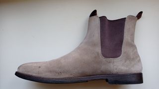 Santoni Stivaletti Pelle Scamosciata Beige N.44