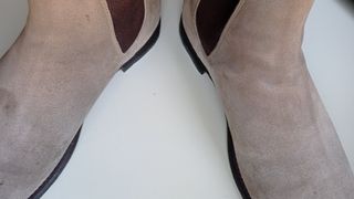 Santoni Stivaletti Pelle Scamosciata Beige N.44
