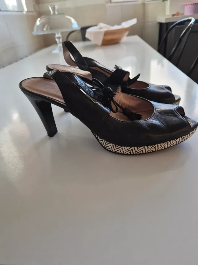 Sandalias Hispanitas Piel Tacón Talla 40