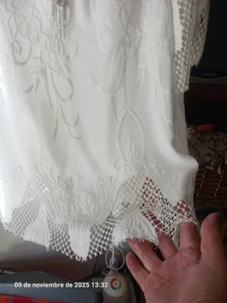 Túnica blanca ibicenca talla 40