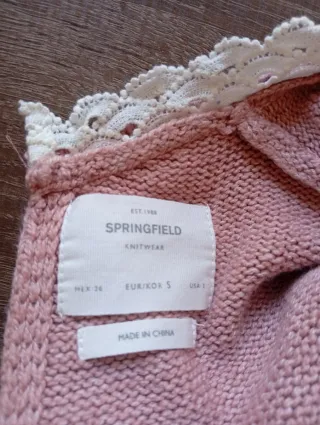 Jersey Springfield Rosa Talla S. Nuevo 