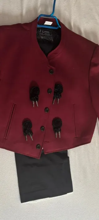 Traje de Flamenco Hombre Rojo y Negro