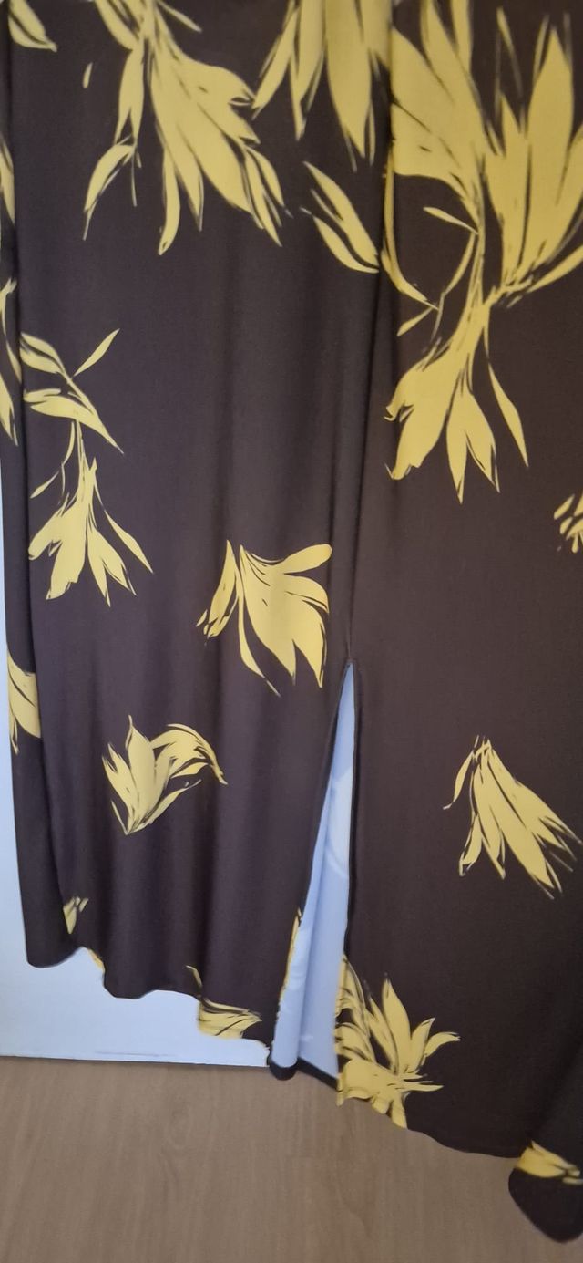 Vestido Sfera floral amarillo y marrón Talla S