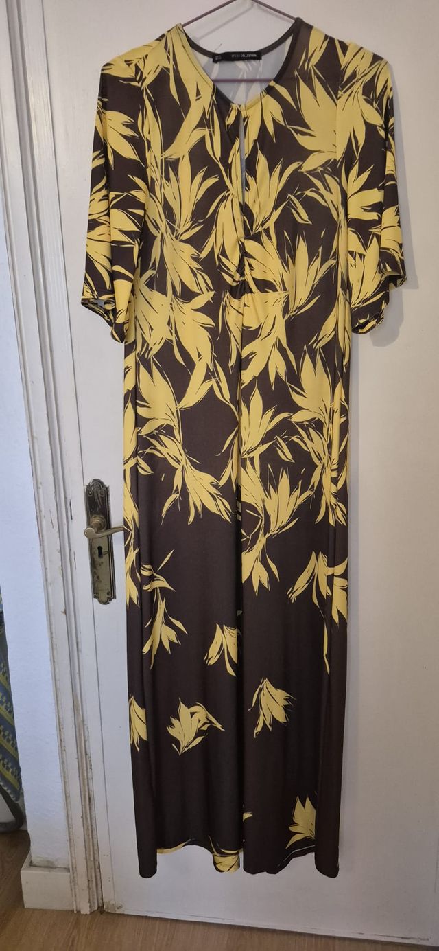 Vestido Sfera floral amarillo y marrón Talla S