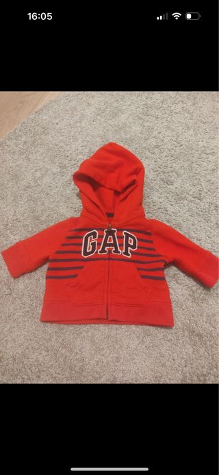 Sudadera Gap Bebé Roja con Rayas