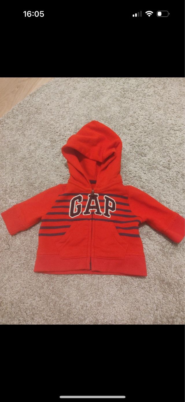 Sudadera Gap Bebé Roja con Rayas