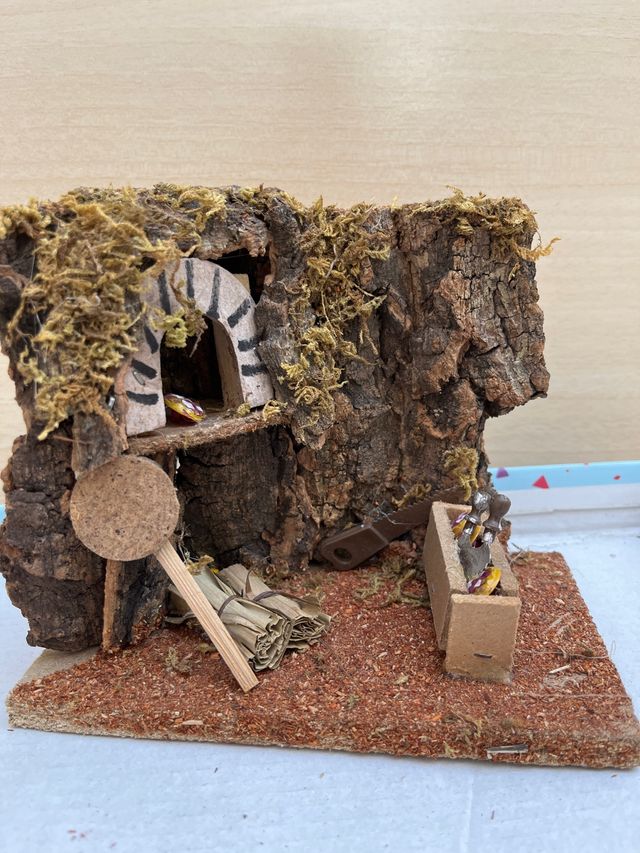 Escenario Belén Navidad Corcho y Madera