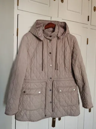 Parca con capucha mujer beige XL