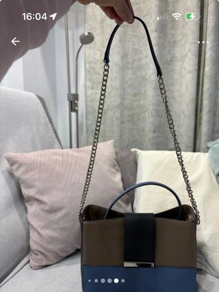 Bolso Purificación García Marrón y Azul