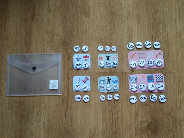 Juego conciencia fonológica con sílabas y palabras