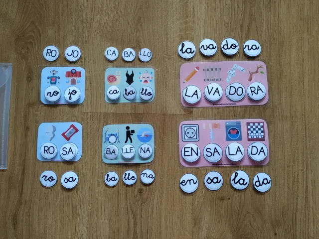 Juego conciencia fonológica con sílabas y palabras