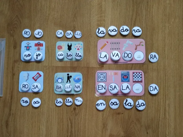 Juego conciencia fonológica con sílabas y palabras