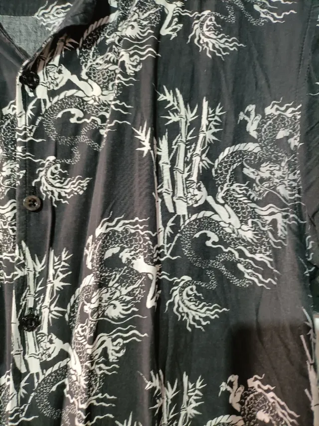 Camisa Chico Inside Talla L Estampado Dragones