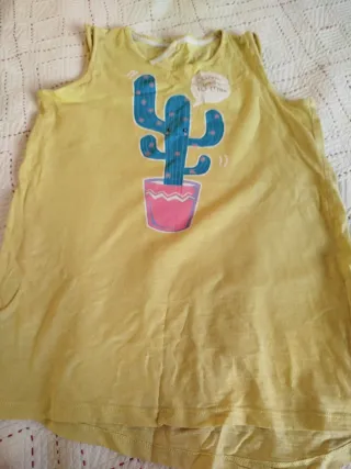 Canotta gialla con cactus Tezenis