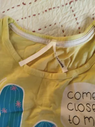 Canotta gialla con cactus Tezenis