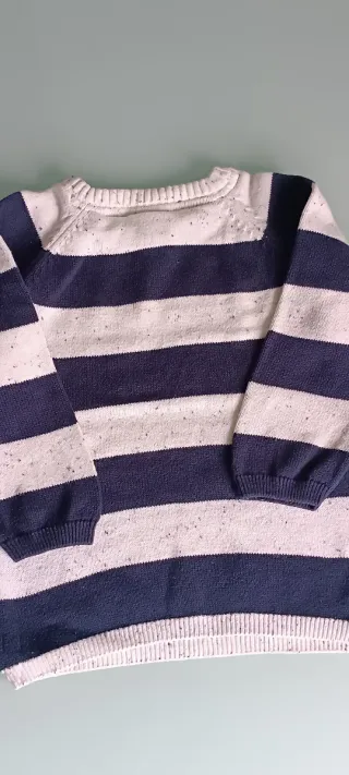 Jersey H&M rayas azul y blanco niño