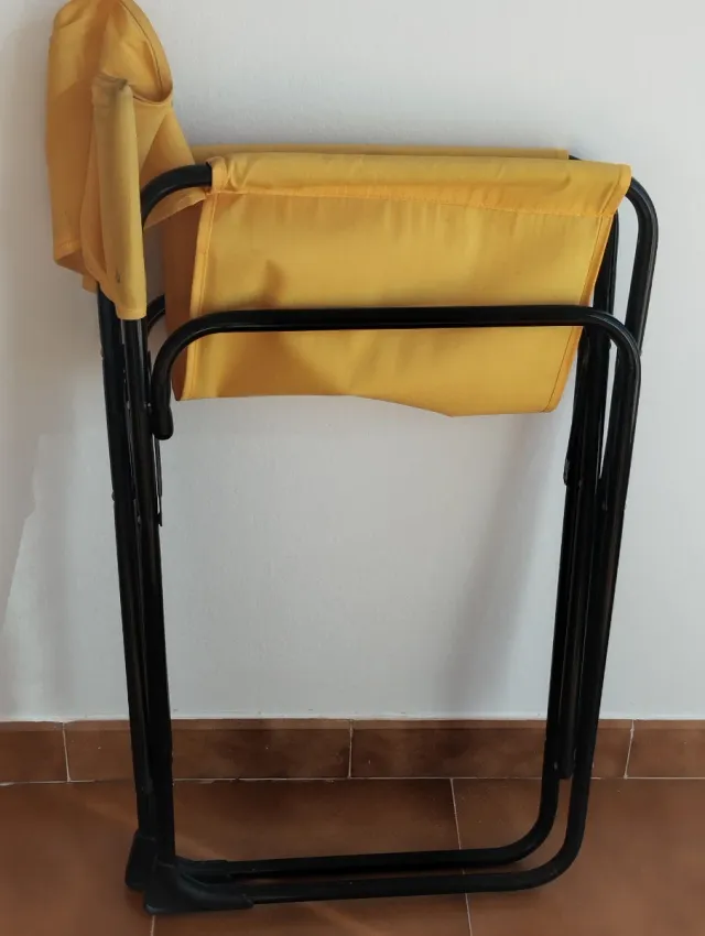 Silla Director Plegable Tela y Metal