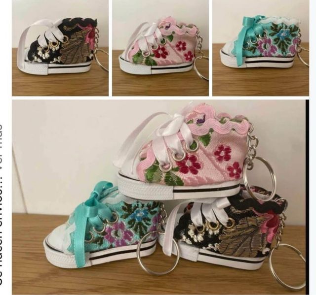 Llaveros botita con tela fallera