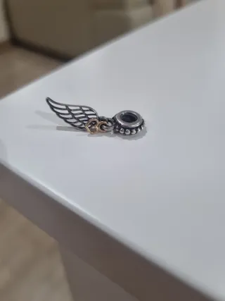 Pandora Charm Ala Corazón Oro Plata.Original